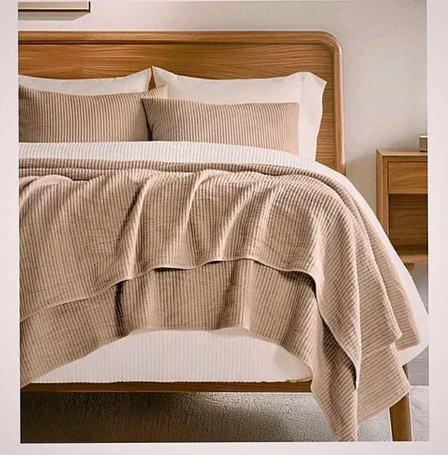 Evergracehome Cotton Coverlet Set King Size 3 Pieces, Lightweight Soft Ribbed...