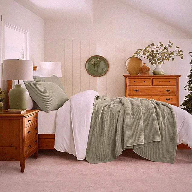EVERGRACEHOME King Coverlet Set 108"x96" Cotton Matelassé Quilt 3PC Oversized