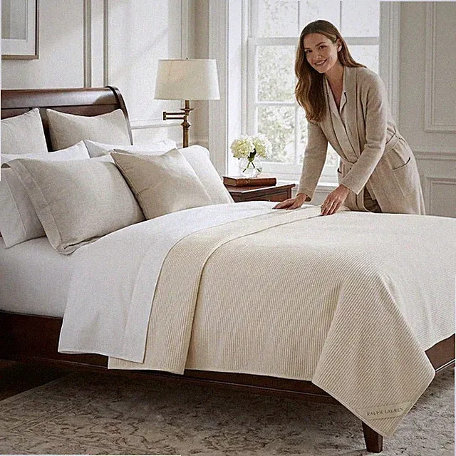 Ralph Lauren Textured Matelasse Coverlet, Full/ Queen